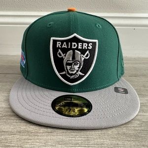 Las Vegas Raiders Hat Club New Era Electrolyte Super Bowl XVIII Green Gray 7 3/8